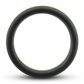 Черно-зеленое эрекционное кольцо Silicone Go Pro Cock Ring - Blush Novelties - в Архангельске купить с доставкой