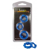 Набор из 3 синих рельефных эрекционных колец - Sitabella - в Архангельске купить с доставкой