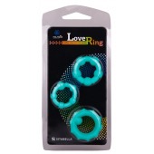 Набор из 3 бирюзовых рельефных эрекционных колец - Sitabella - в Архангельске купить с доставкой