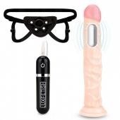 Регулируемые трусики с вибрирующей насадкой - 21 см. - Lux Fetish - купить с доставкой в Архангельске