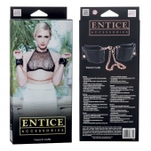 Черные мягкие наручники Entice French Cuffs с цепью - California Exotic Novelties - купить с доставкой в Архангельске