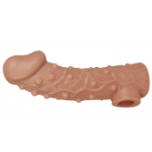 Насадка на фаллос с отверстием для мошонки EXTREME SLEEVE - 17,6 см. - KOKOS - в Архангельске купить с доставкой
