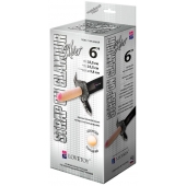 Пояс-трусики с насадкой Glamour Silver - 15,5 см. - LOVETOY (А-Полимер) - купить с доставкой в Архангельске