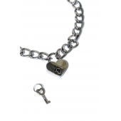 Серебристый ошейник Embrace с ключиком - Lola Games - купить с доставкой в Архангельске