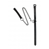 Черный ошейник Sin с поводком - Lola Games - купить с доставкой в Архангельске