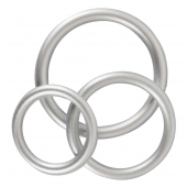 Набор из 3 эрекционных колец под металл Metallic Silicone Cock Ring Set - Orion - в Архангельске купить с доставкой