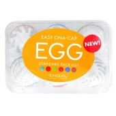 Набор из 6 мастурбаторов Tenga EGG Easy Beat с различным рельефом - Tenga - в Архангельске купить с доставкой
