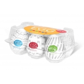 Набор из 6 мастурбаторов Tenga EGG Easy Beat с различным рельефом - Tenga - в Архангельске купить с доставкой