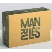 Складная коробка Man rules - 16 х 23 см. - Сима-Ленд - купить с доставкой в Архангельске