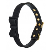 Черный ошейник Decadence с бабочкой - Lola Games - купить с доставкой в Архангельске