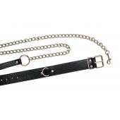 Черный ошейник с поводком Wild - Lola Games - купить с доставкой в Архангельске