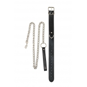 Черный ошейник с поводком Wild - Lola Games - купить с доставкой в Архангельске