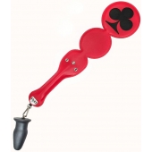 Шлёпалка  Трефы  с анальным плагом - LOVETOY (А-Полимер) - купить с доставкой в Архангельске