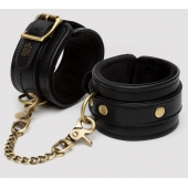 Черные оковы на ноги Bound to You Faux Leather Ankle Cuffs - Fifty Shades of Grey - купить с доставкой в Архангельске