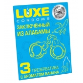 Презервативы  Заключенный из Алабамы  с ароматом банана - 3 шт. - Luxe - купить с доставкой в Архангельске