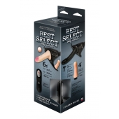 Черный женский пояс BEST SELECT с 3 насадками и вибрацией - LOVETOY (А-Полимер) - купить с доставкой в Архангельске