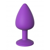 Фиолетовая анальная пробка со стразом Her Little Gem Large Plug - 9,5 см. - Pipedream - купить с доставкой в Архангельске