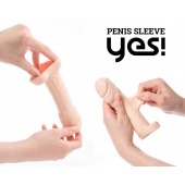 Телесная насадка-удлинитель со вставкой размера L - 16 см. - Sitabella - в Архангельске купить с доставкой