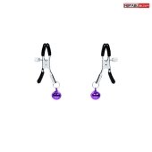 Оригинальные зажимы на соски с фиолетовыми шариками - Notabu - купить с доставкой в Архангельске