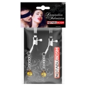 Оригинальные зажимы на соски с желтыми шариками - Notabu - купить с доставкой в Архангельске