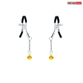 Оригинальные зажимы на соски с желтыми шариками - Notabu - купить с доставкой в Архангельске