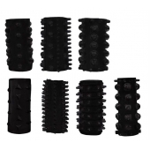 Набор из 7 черных насадок PENIS SLEEVES SET - Dream Toys - в Архангельске купить с доставкой