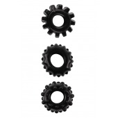 Набор из 3 черных эрекционных колец SET OF 3 COCKRINGS - Dream Toys - в Архангельске купить с доставкой