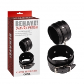 Черные оковы Classic Ankle Cuffs - Chisa - купить с доставкой в Архангельске
