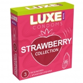 Презервативы с ароматом клубники LUXE Royal Strawberry Collection - 3 шт. - Luxe - купить с доставкой в Архангельске