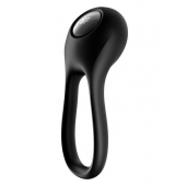 Черное эрекционное виброкольцо Majestic Duo - Satisfyer - в Архангельске купить с доставкой