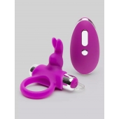 Лиловое виброкольцо с пультом ДУ Remote Control Cock Ring - Happy Rabbit - в Архангельске купить с доставкой