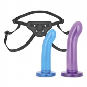 Страпон унисекс Beginners Strap-On с 2 насадками - 15 и 13 см. - Lux Fetish - купить с доставкой в Архангельске