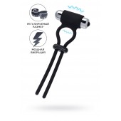 Черное эрекционное лассо на пенис Jat - A-toys - в Архангельске купить с доставкой