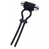 Черное эрекционное лассо на пенис Jat - A-toys - в Архангельске купить с доставкой