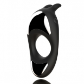 Черное эрекционное кольцо с двумя моторами Zeus Dual Vibe Cock Ring - FeelzToys - в Архангельске купить с доставкой