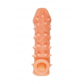 Телесная закрытая насадка с пупырышками Cock Sleeve Size L - 17,6 см. - KOKOS - в Архангельске купить с доставкой