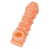 Телесная закрытая насадка с пупырышками Cock Sleeve Size L - 17,6 см. - KOKOS - в Архангельске купить с доставкой