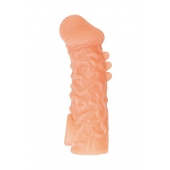 Телесная закрытая насадка с шершавой головкой Cock Sleeve Size L - 17,6 см. - KOKOS - в Архангельске купить с доставкой