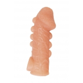 Телесная закрытая насадка с шишечками Cock Sleeve Size S - 13,8 см. - KOKOS - в Архангельске купить с доставкой