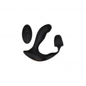 Черный вибромассажер простаты с эрекционным кольцом Strapped   Tapped - Zero Tolerance - в Архангельске купить с доставкой