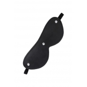 Черная кожаная маска Anonymo с мягким подкладом - ToyFa - купить с доставкой в Архангельске