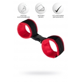 Красно-черные велюровые оковы Anonymo - ToyFa - купить с доставкой в Архангельске