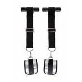 Черно-серебристые фиксаторы для рук на дверь Anonymo - ToyFa - купить с доставкой в Архангельске