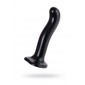 Черный стимулятор для пар P G-Spot Dildo Size M - 18 см. - Strap-on-me - в Архангельске купить с доставкой