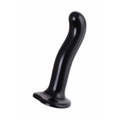 Черный стимулятор для пар P G-Spot Dildo Size M - 18 см. - Strap-on-me - в Архангельске купить с доставкой
