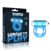 Голубое, светящееся в темноте эрекционное виброкольцо Lumino Play Vibrating Penis Ring - Lovetoy - в Архангельске купить с доставкой