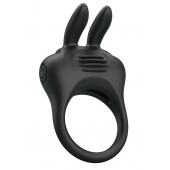 Черное эрекционное кольцо с вибрацией Davion - Baile - в Архангельске купить с доставкой