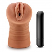 Мастурбатор-вагина цвета карамели Julieta с вибрацией - Blush Novelties - в Архангельске купить с доставкой