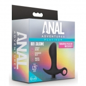 Черный анальный вибратор Silicone Vibrating Prostate Massager 01 - 10,8 см. - Blush Novelties - в Архангельске купить с доставкой