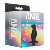 Черный анальный вибромассажёр Silicone Vibrating Prostate Massager 02 - 10,8 см. - Blush Novelties - в Архангельске купить с доставкой
